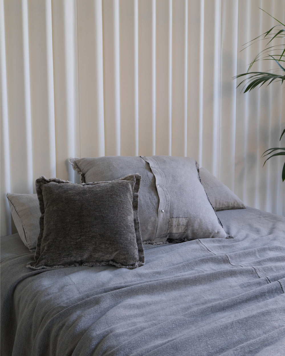 005 Raw Washed Hemp Pillows - Sandstone